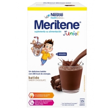 Meritene® Junior - Formato Polvo - Chocolate - 15 sobres de 30 gr