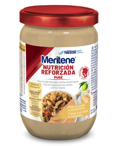 Meritene&reg; Nutrici&oacute;n Reforzada - Pur&eacute; Pollo con pasta y champi&ntilde;ones - Tarro 300g