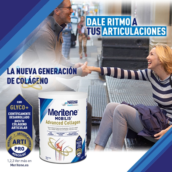 Dos adultos sonriendo gracias al producto para las articulaciones Mobilis Advanced Collagen 