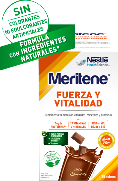 Bebida de sumplemento de chocolate de Fuerza y Vitalidad Meritene